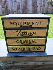 Vintage Original Weatherhead Fittings Cabinet Parts Drawers Storage Farm Indust picture