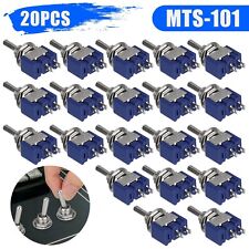 20Pcs MTS-101 2 Position Mini Toggle Switch 2 Pin SPST ON-OFF 6A 125VAC US Stock picture