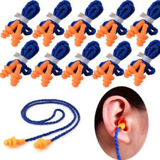 10 Pair Silicone Corded Ear Plugs Reusable Shooting Hearing Protection with Cord picture