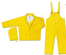 MCR 6003X2 Commodore PVC/Non-Woven Poly/Nylon 3 Piece RAIN Suit YELLOW SIZE 2XL picture
