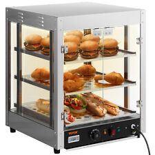 VEVOR 3-Tier Commercial Food Warmer Display Case Countertop Pizza Cabinet 800W picture