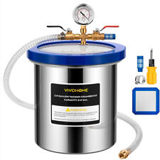 5 Gallon Vacuum Chamber 304 Stainless Steel kit Acrylic Lid Degassing Chamber  picture