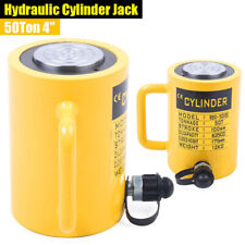 50 Ton 4Stroke Hydraulic Cylinder Ram Jack Single Acting Lifting Ram Yellow picture