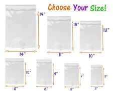 9 Sizes, Choose, Crystal Clear Self Seal Transparent Plastic Cellophane Poly Bag picture