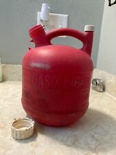 Vintage Eagle 1 1/4 Gallon Round Red Plastic Gas Can Vented NO Spout picture
