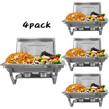 Chafing Dish Stainless Steel 8qt Chafer Complete Sets with 2 Pans for Party picture
