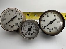 Vintage Lot of 3 Steampunk PSI Pressure Gauges from estate FAST SHIPPING picture