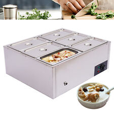 Commercial Electric Food Warmer, 6-Pan Bain Marie Buffet Countertop Steam Table picture