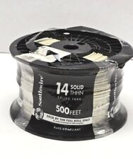 SOUTHWIRE  Building Wire, 14AWG, Solid Copper THHN White 500 Ft Roll New picture