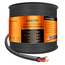 18 Gauge 3 Conductor Electrical Wire, 50FT Black Stranded Low Voltage 18/3 Cable picture
