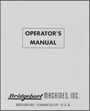 Ram Turret Operator Instruction Manual Fits Bridgeport Series 1 & Round P38 picture