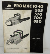 Vintage McCulloch Pro Mac 10-10 555 570 700 850 Owners Manual 1977 Vtg Original picture