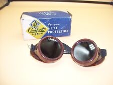 Vintage OKI Comfort Line Welding Cup Goggles With Original Box Steampunk picture
